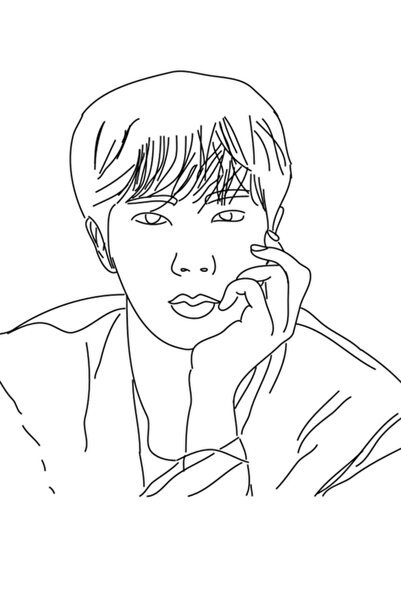 Universal Poster decorativ din lemn cu design artistic Bts Jin, cod 1861