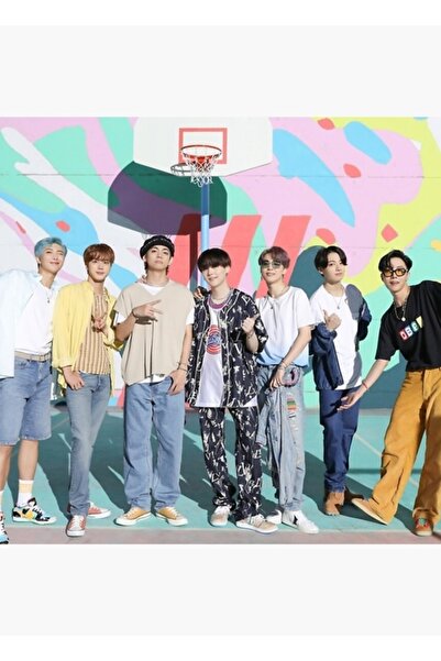 Universal Bts Dynamite - صورة جماعية -ot7 - لوحة ملصق Kpop ملصق خشبي ديكور Ko...