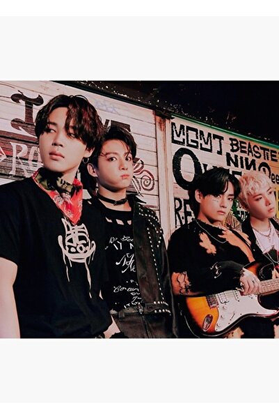 Universal Tablou decorativ cu poster din lemn cu urări pentru sezonul Bts 202...