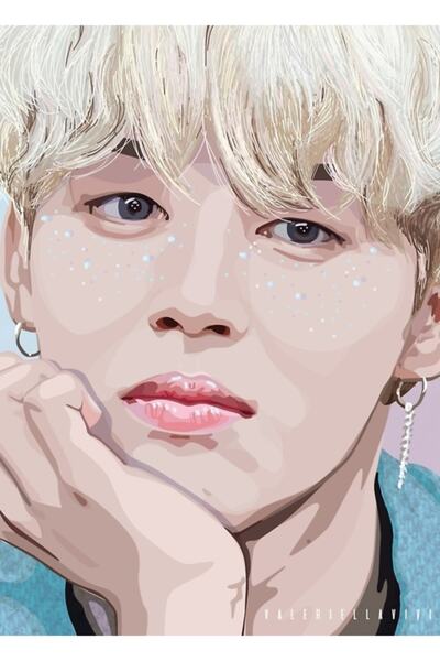 Universal Pentru a vă imagina - Tablou Bts Jimin, Poster decorativ din lemn, ...