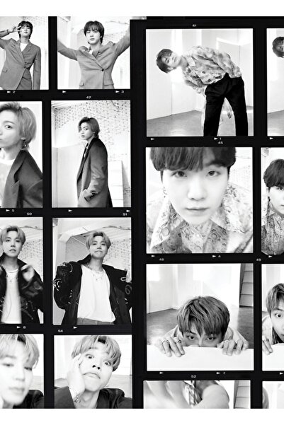 Universal Poster decorativ din lemn cu tematică Rolling Stone BTS, Cod3263