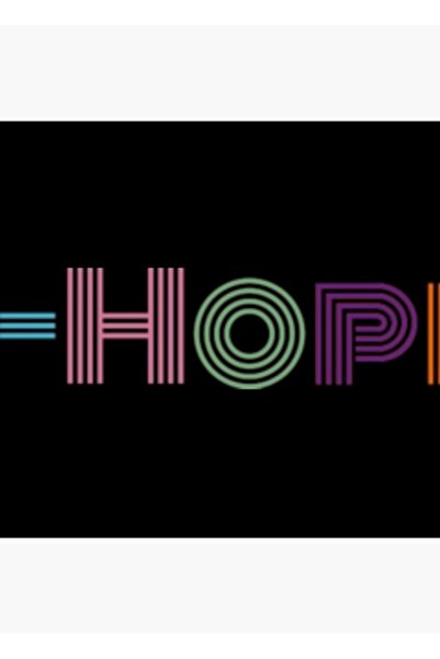 Universal Poster decorativ din lemn Bts J-hope (negru) Kod2959