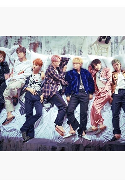 Universal Bts Group Photo Painting Ξύλινη αφίσα Διακοσμητική Ξύλινη Αφίσα Κωδ...