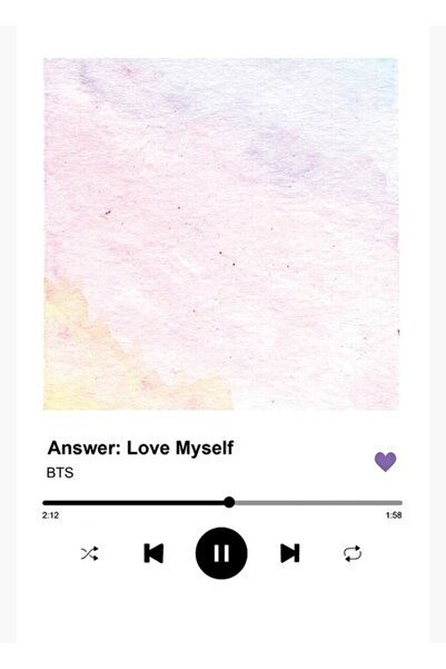 Universal Răspunsul BTS: Love Myself Music Player Tablo Poster decorativ din ...