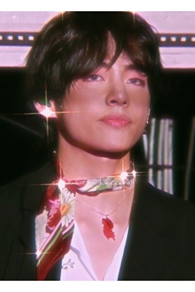 Universal Bts Taehyung V Tablou estetic din lemn din anii 90 Poster decorativ...