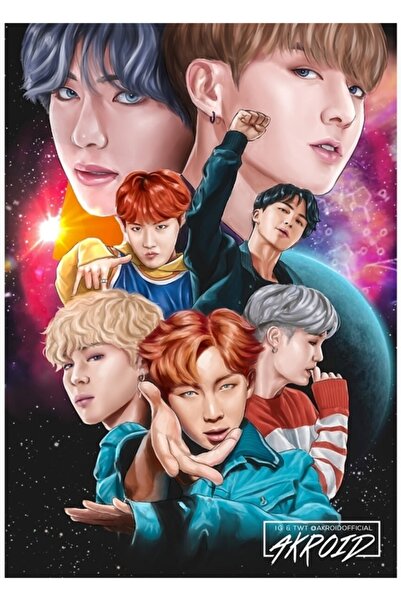 Universal Poster decorativ din lemn Bts Dna Fanart Cod2282