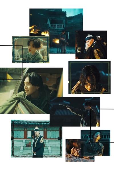 Universal Bts Agust D Daechwita Yoongi Σχεδιαστική Ξύλινη Αφίσα Τραπεζιού Δια...