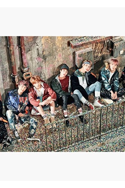 Universal Πίνακας αφίσας Bts Ξύλινη διακοσμητική αφίσα με κωδικό4468