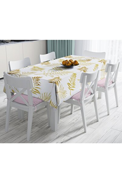 Realhomes Moderni stolnjak otporan na mrlje sa zlatnim detaljnim 3D uzorkom l...