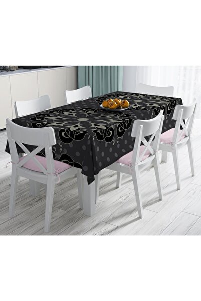 Realhomes Özel Tasarım Dijital Baskılı Leke Tutmaz Masa Örtüsü 120x140 Cm