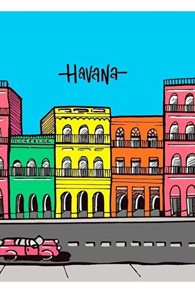 Universal Havana Cuba Tablou din lemn Poster decorativ