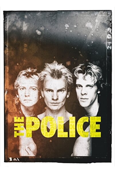 Universal Poster decorativ din lemn cu tematică de poliție