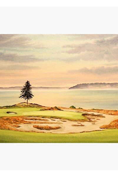 Universal Διακοσμητική ξύλινη αφίσα για γήπεδο γκολφ Chambers Bay