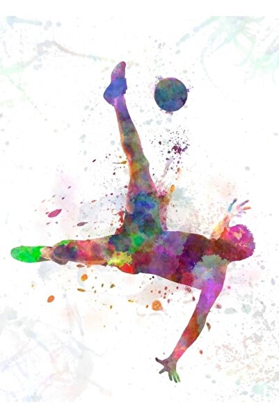 Universal Επιτραπέζια ξύλινη αφίσα διακοσμητική με τον ποδοσφαιριστή που πετά...