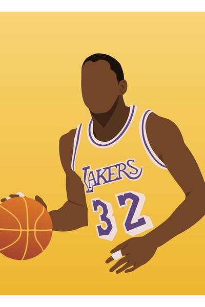 Universal Διακοσμητική ξύλινη αφίσα Magic Johnson