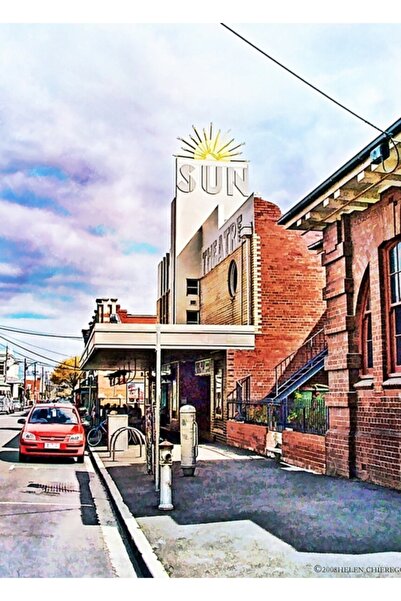 Universal The Sun Theatre - Yarraville, Victoria, Australia Painting Wooden P...