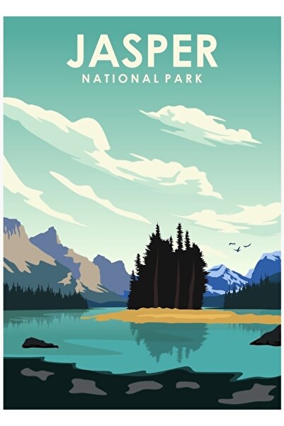 Universal Jasper National Park Travel Art Painting Wooden Poster Decorative