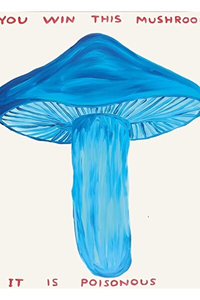 Universal Davids Wins This Decorative Poster Made of Wood with a Mushroom Pai...