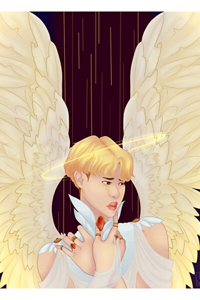 Universal Angel Jimin Painting Wooden Poster Decorative Code4589