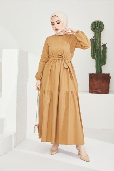 benguen Φόρεμα Hijab με ζώνη 411 Zero Collar