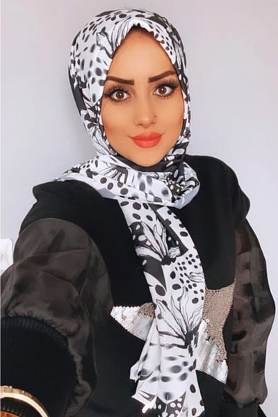 OykumBone Flower Patterned Plseli Lycra Ready Shawl-scarf