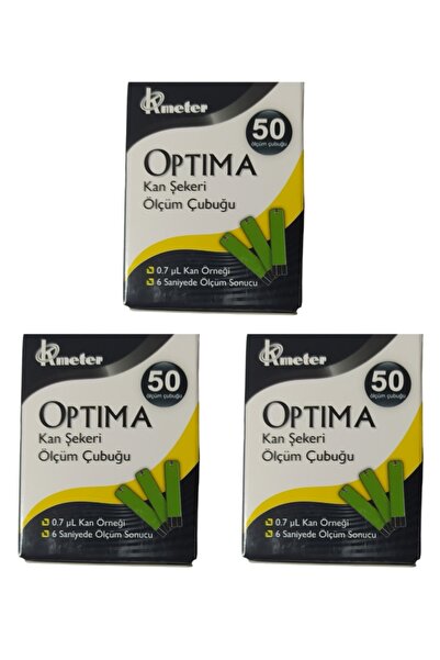 Optima 3 Kutu Strip (150 Adet Kan Şekeri Ölçüm Çubuğu)