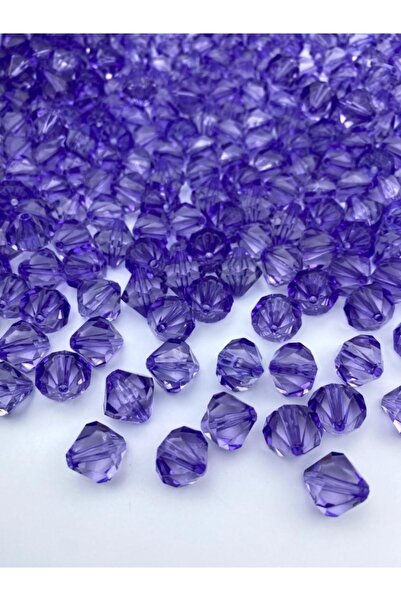 Hedef Bijuteri 14 مللي متر اللون الأرجواني الهرم نموذج الاكريليك الخرز والمجو...