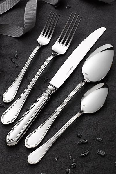 Hisar Florence 30 Piece Steel Fork Spoon Knife Set