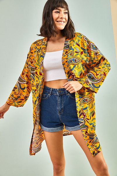 Bianco Lucci Gemusterter Kimono für Damen - 10951021