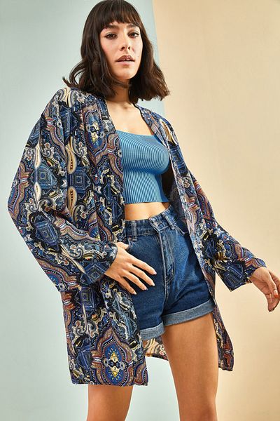 Bianco Lucci Vzorované dámské kimono - Multi Design