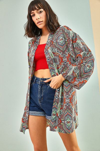 Bianco Lucci Dámské více vzorované kimono