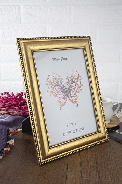 Seniste Berlin Decorative Picture Frame Gold Adjustable Stand-Wall Hangable 15x21 Cm