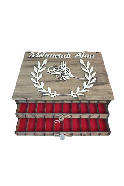 Hediyecin Heryerde Çekmeceli Tesbih Kolleksiyon Kutusu