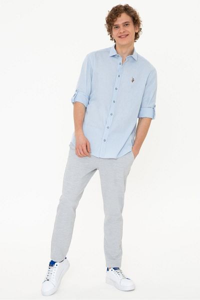 U.S. Polo Assn. Cămașă albastră pentru bărbați