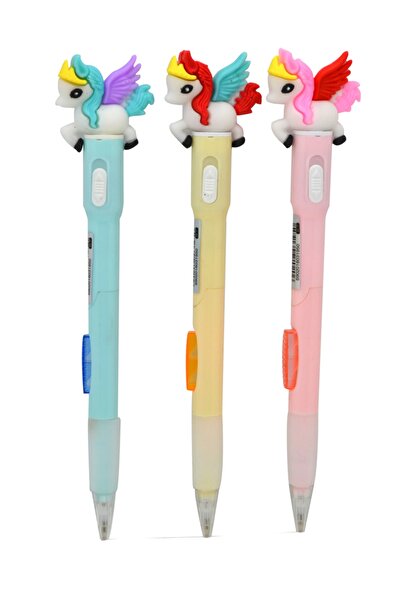 Kids Like Unicorn Başlıklı Işıklı 07 Uçlu Kalem Versatil Kalem 1 Adet