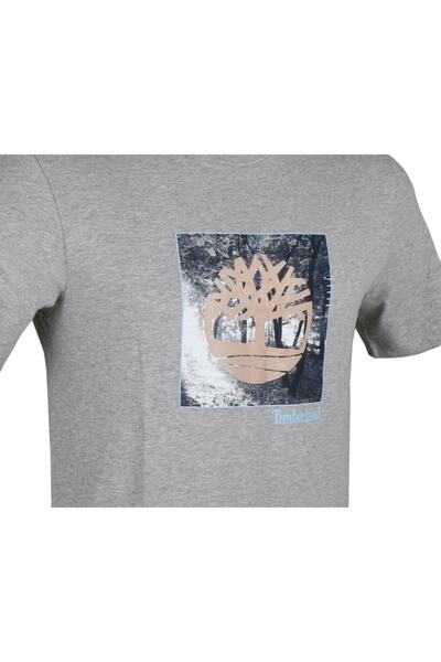Timberland Ss Fabric Graphic Tee Ανδρικό μπλουζάκι Casual Tb0a26t30521 Γκρι