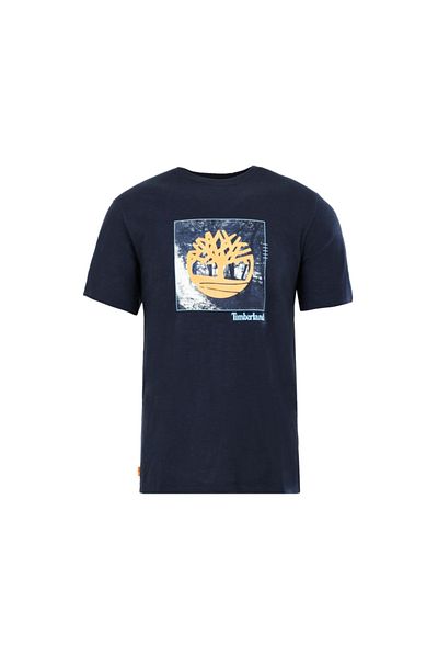 Timberland Ss Fabric Graphic Tee Ανδρικό μπλουζάκι casual Tb0a26t34331 Navy