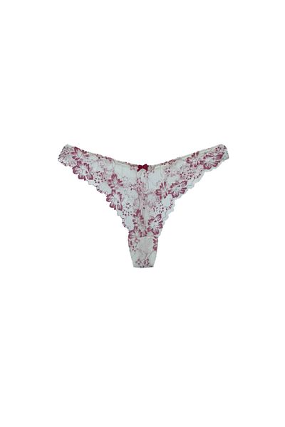 HNX Double Color Lace Brazil Thong Women's Panties