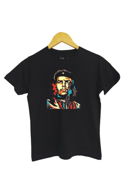 Raf Coll Dječja crna Pleteno majica Che Guevara prednja Digitalna štampa paket