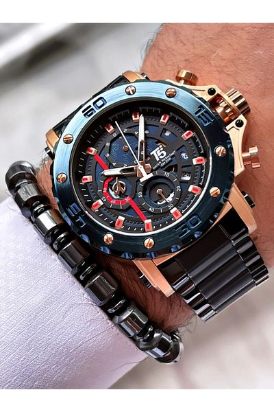Daniel Klein T5 Internal Functions Active Choronograph Waterproof Men's Wristwatch- Bracelet