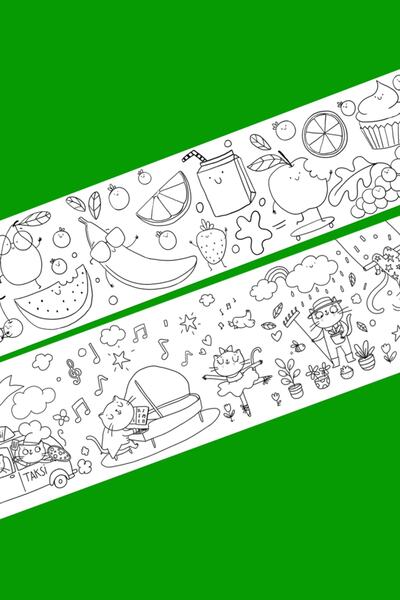 Proll ورق تلوين صغير للتغذية والحروف مكون من قطعتين