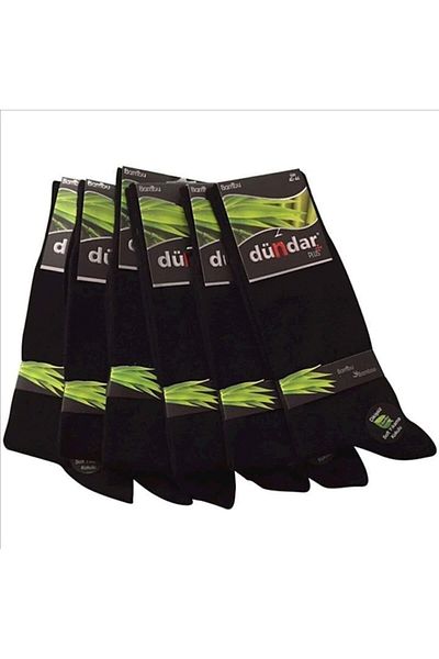 Muraty Men's Black Bamboo Dündar Odor-Free Socks Pack of 3