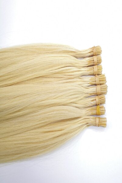 HalitCan HairKing 100% Φυσικά Ανθρώπινα Μαλλιά 70 εκ. Πλατινένια, 50 Τεμάχια (40 γρ.) Χάντρες Συγκόλλησης