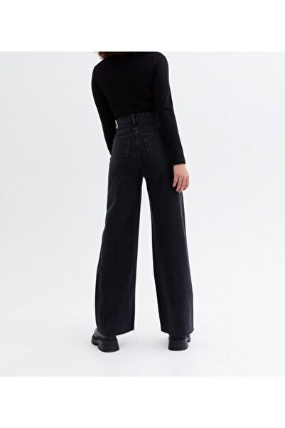 LİMABEL All Star Чорні штани-палаццо з екстра високою талією, чорні еластичні джинси (з лікра)