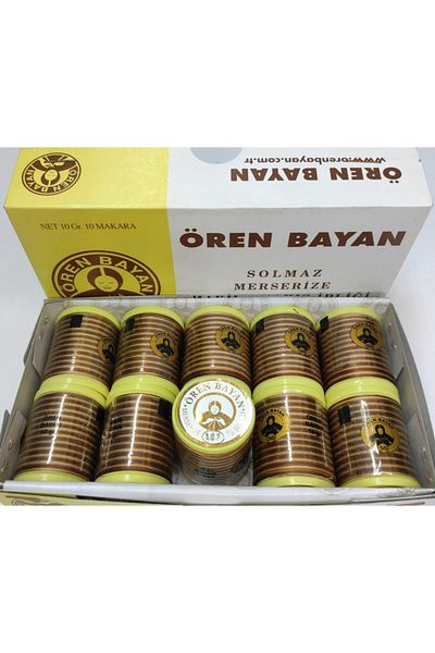 Ören Bayan Koton Machine Embroidery Reel 10 grams Box of 10 Color: 187