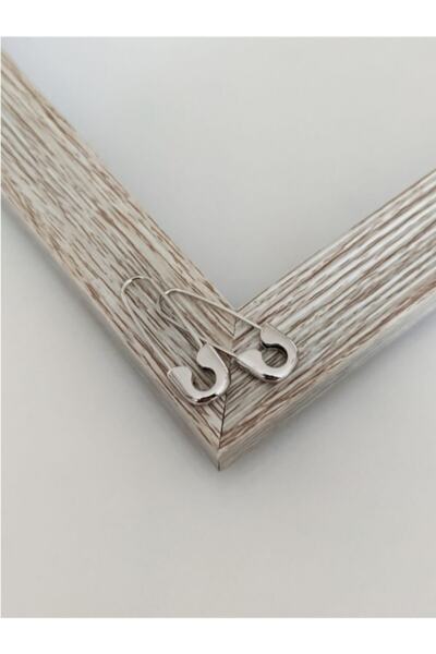 Okkostore Kadın Silver Rengi Çengelli Iğne Küpe Çifti