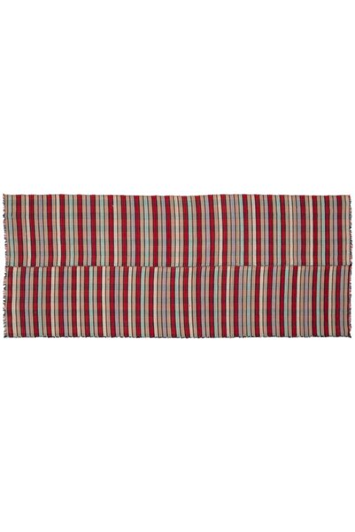 Apex El Dokuması Vintage Yün-pamuk Çizgili Çaput Halı 0796 132 X 318 Cm