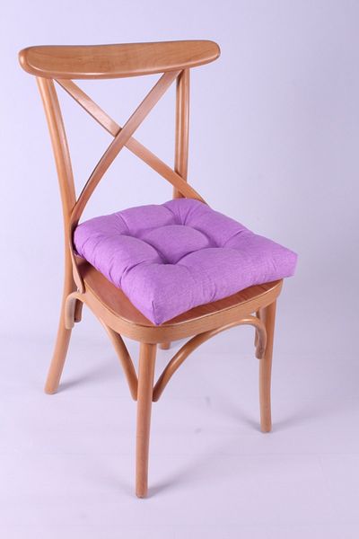 ALTINPAMUK Lina Purple Pofidik Chair Cushion Special Stitched Lace up 40X40 cm
