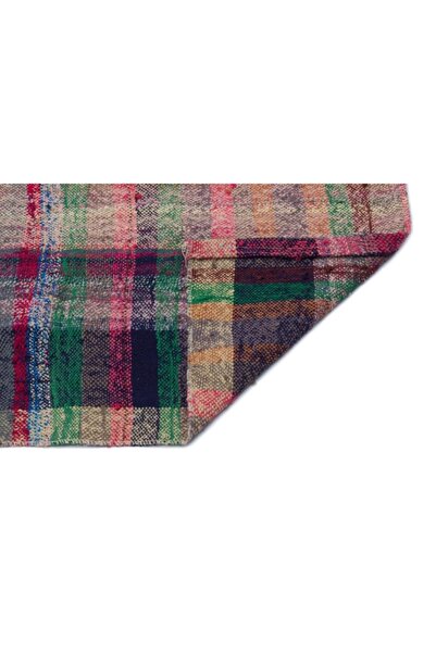 Apex El Dokuması Vintage Yün-pamuk Çizgili Çaput Halı 32457 134 X 283 Cm