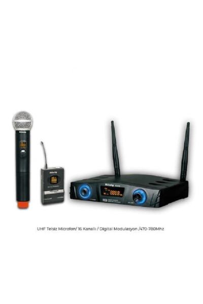 König K-312 El+yaka Tipi Iki Mikrofonlu Uhf Dijital Pll Telsiz Mikrofon Seti